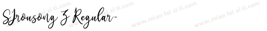 SJrousong Z Regular字体转换